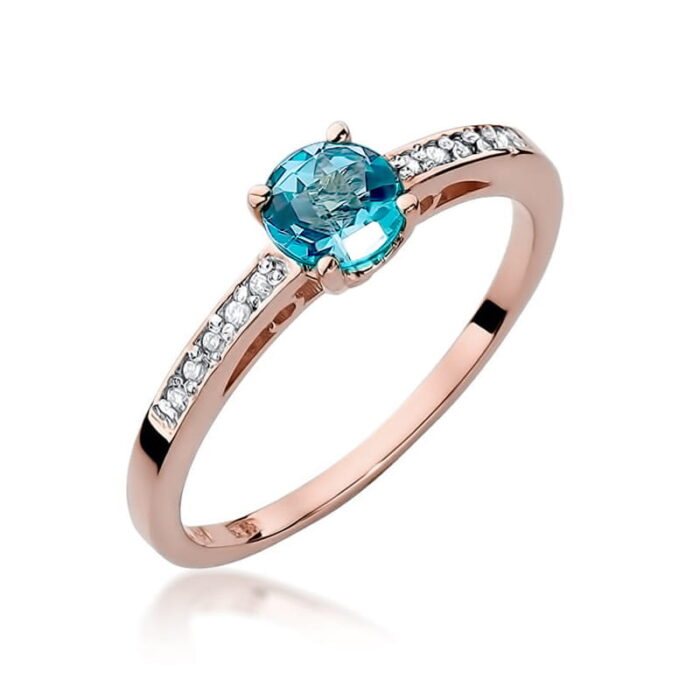 Inel Aur 14K cu Topaz 0.50 ct - Imagine 8