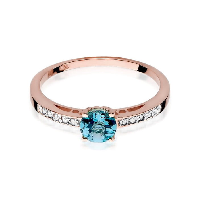 Inel Aur 14K cu Topaz 0.50 ct - Imagine 9