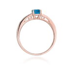 Inel Aur 14K cu Topaz London Blue 0.50 ct si Diamante 0.05 ct - Imagine 11