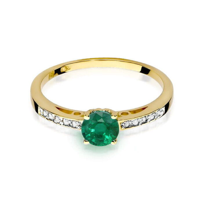 Inel Aur 14k cu Smarald 0.50 ct - Imagine 2