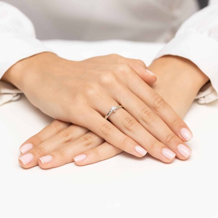 Inel Aur 14K W0666 Diamant 0.15ct - Imagine 12