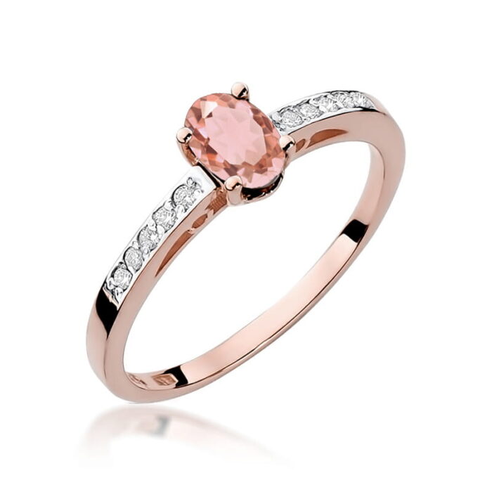 Inel Aur 14K W067 Morganit 0.40ct - Imagine 4