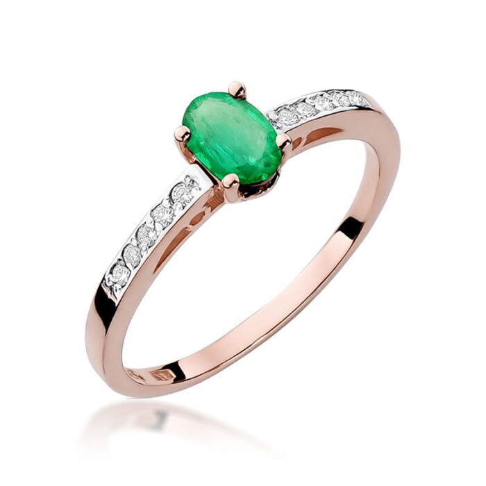 Inel Aur 14K cu Smarald 0.40 ct - Imagine 6