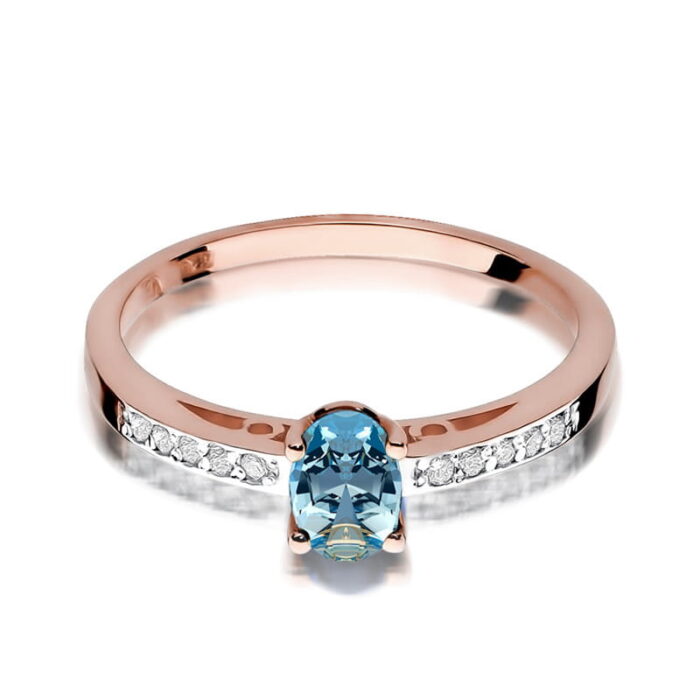 Inel Aur 14K cu Topaz 0.50 ct - Imagine 7
