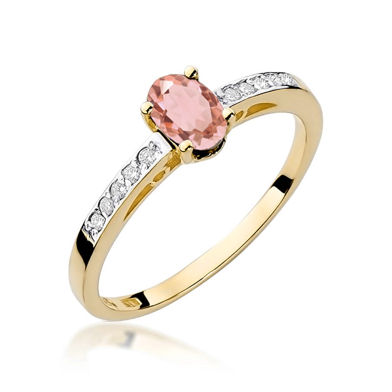 W067-Z-585-M0.40_1.jpg Inel Aur 14K W067 Morganit 0.40ct - Imagine 1