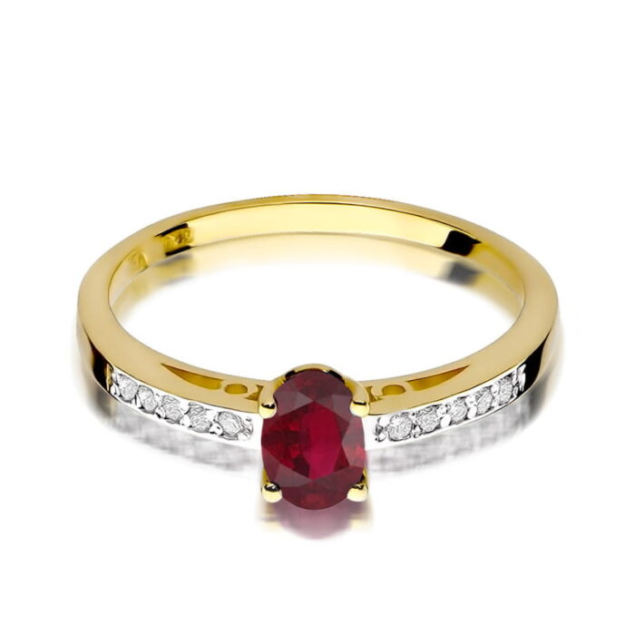 Inel Aur 14K W067 Rodolit 0.50ct - Imagine 2