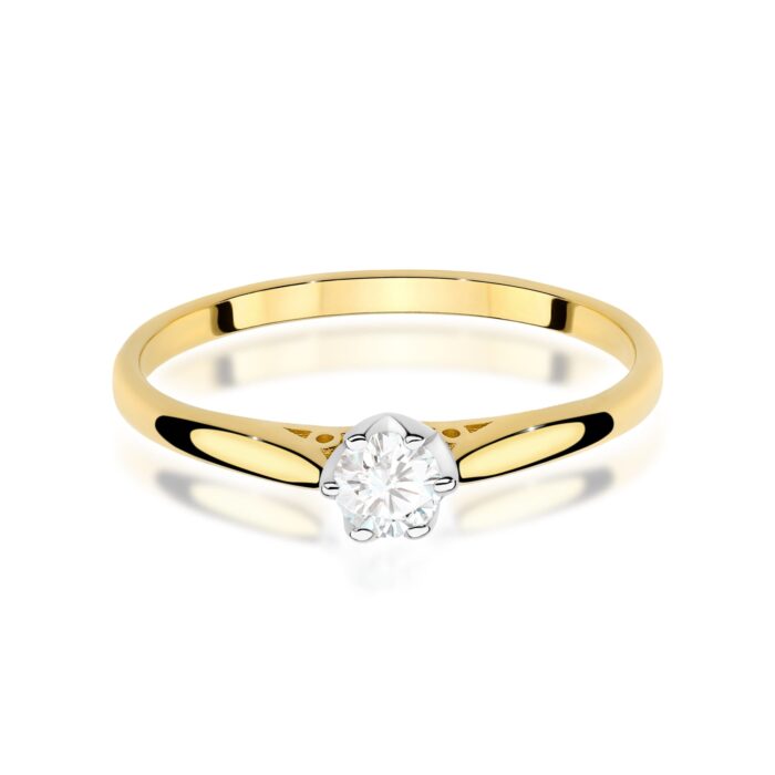 Inel Aur 14K W0672 Diamant 0.18ct - Imagine 2
