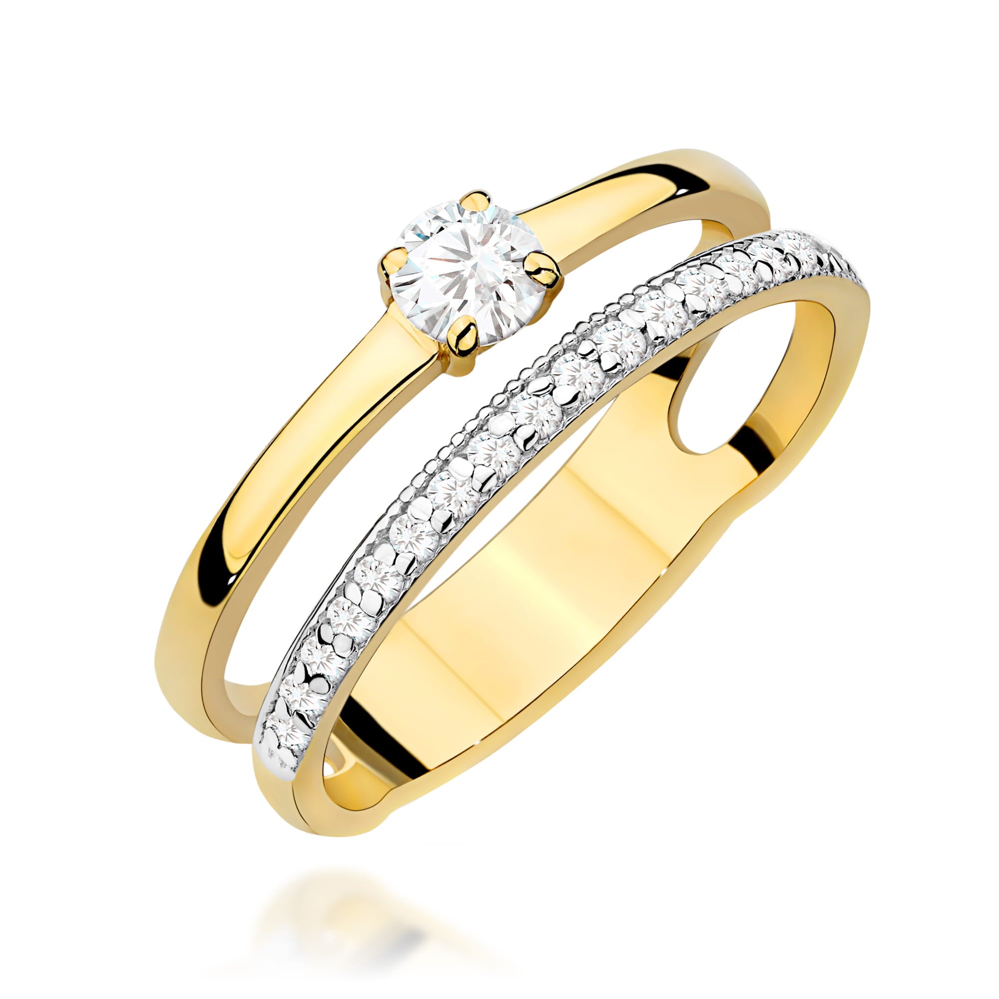W0674.Z3.DIW_.01_1.jpg Inel Aur 14K W0674 Diamante 0.24ct - Imagine 1
