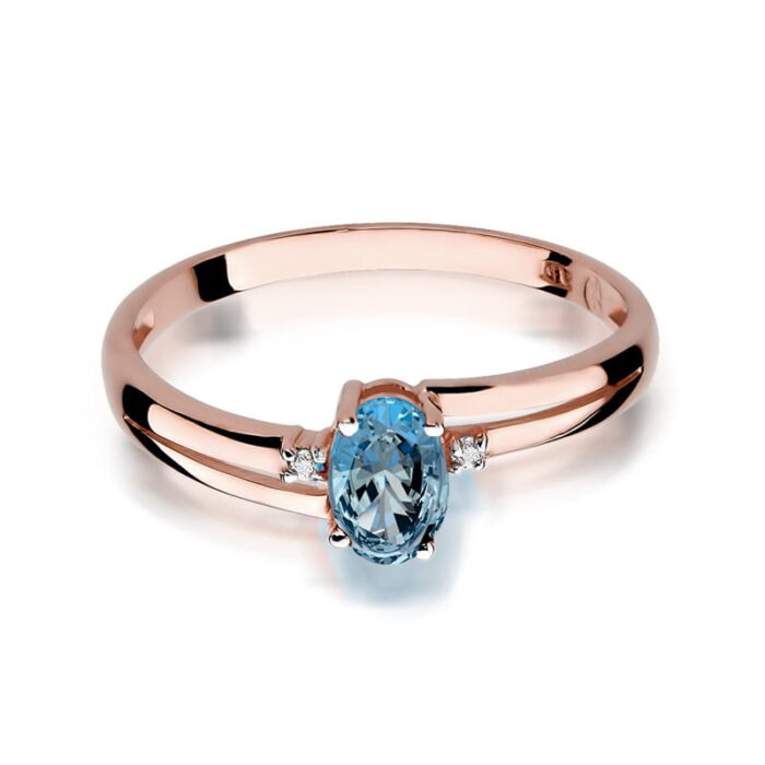 Inel Aur 14K cu Topaz 0.50 ct - Imagine 8