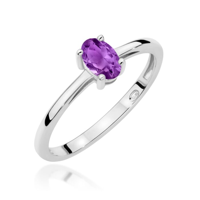 Inel Aur 14K W0685 Ametist 0.40ct - Imagine 9