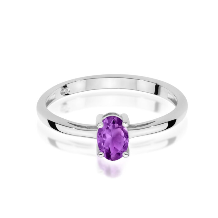 Inel Aur 14K W0685 Ametist 0.40ct - Imagine 10