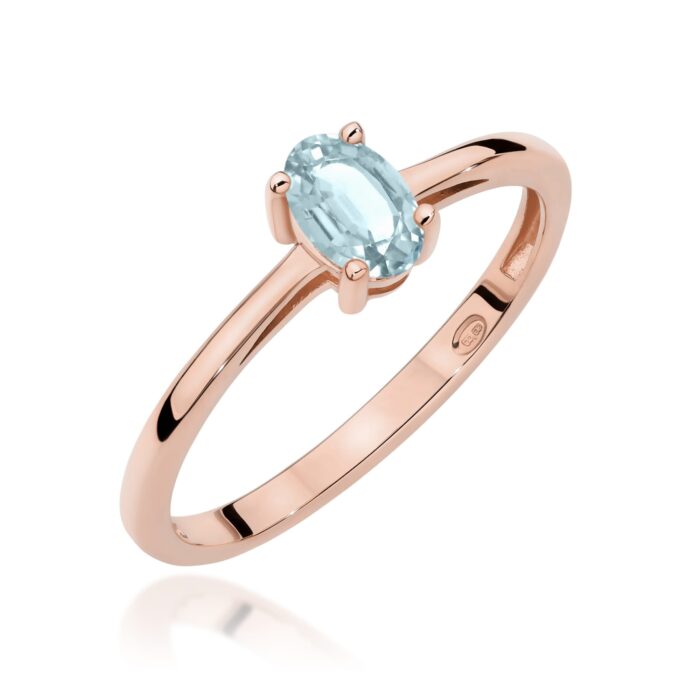 Inel Aur 14K W0685 Aquamarin 0.35ct - Imagine 5