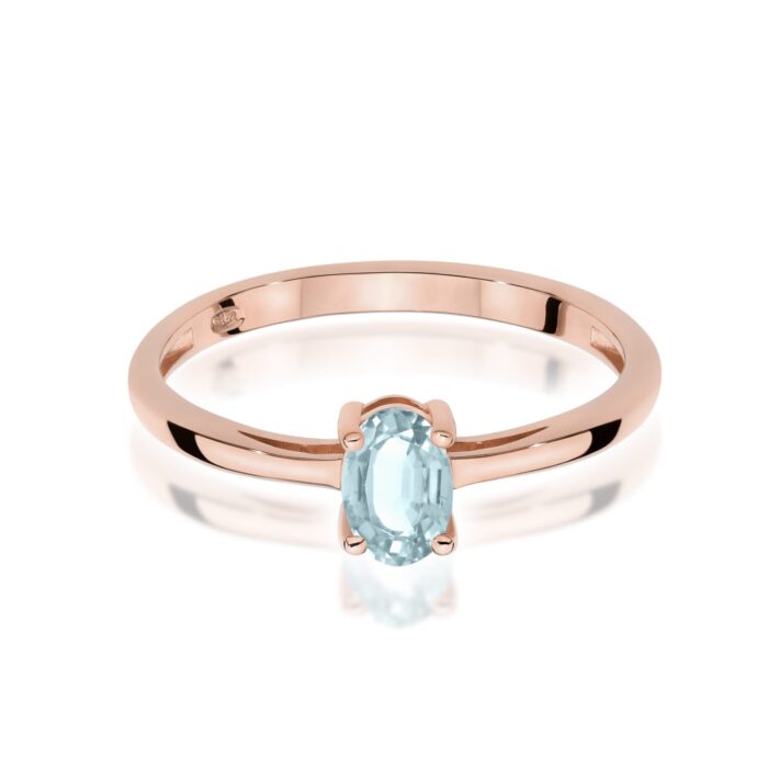 Inel Aur 14K W0685 Aquamarin 0.35ct - Imagine 6