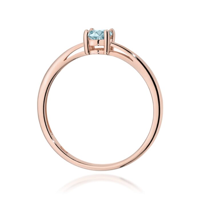 Inel Aur 14K W0685 Aquamarin 0.35ct - Imagine 7