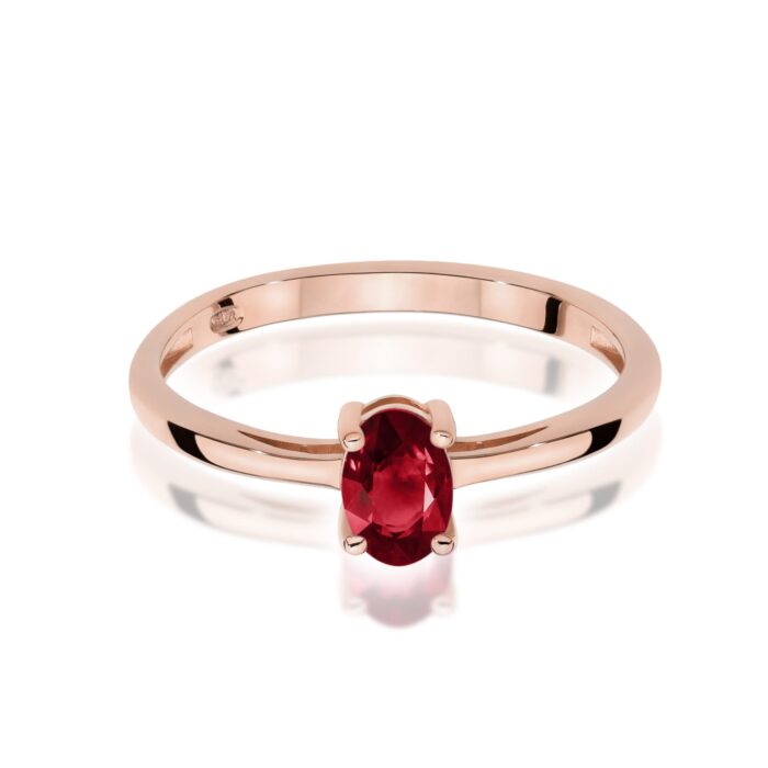 Inel Aur 14K W0685 Granat 0.50ct - Imagine 6