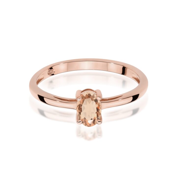 Inel Aur 14K W0685 Morganit 0.40ct - Imagine 6