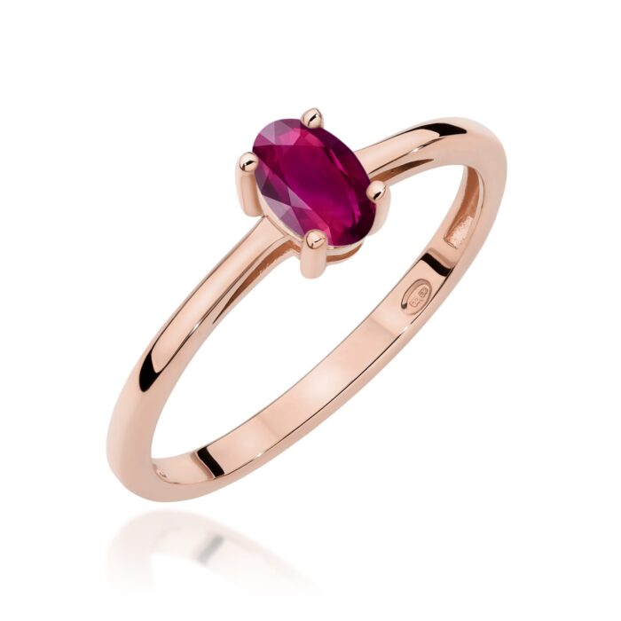 Inel Aur 14K W0685 Rodolit 0.50ct - Imagine 5