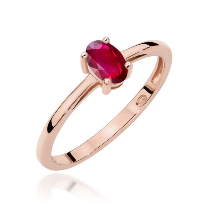 Inel Aur 14K W0685 Rubin 0.60ct - Imagine 5