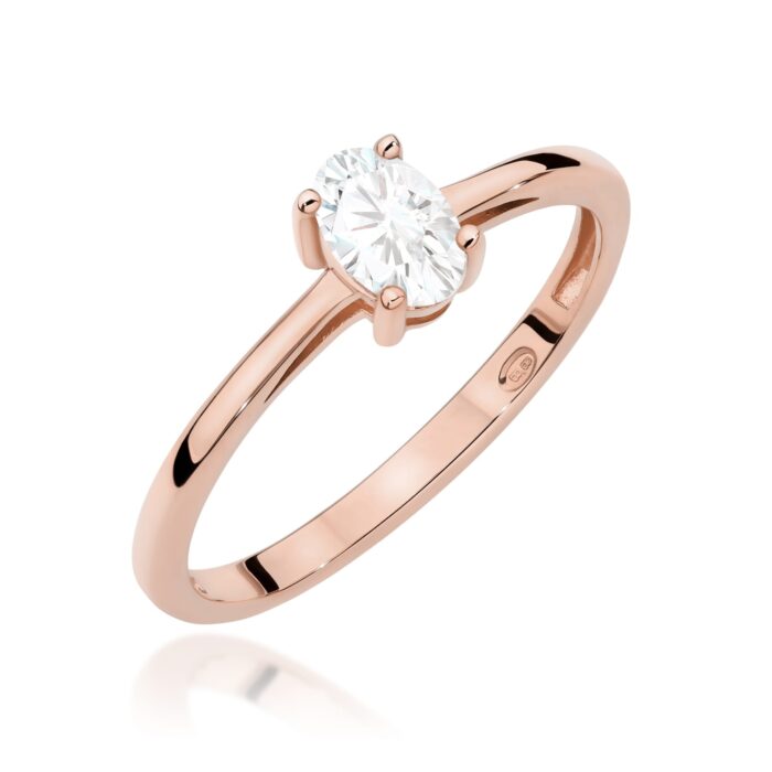 Inel Aur 14K W0685 Safir Alb 0.50ct - Imagine 5