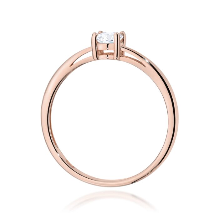 Inel Aur 14K W0685 Safir Alb 0.50ct - Imagine 7