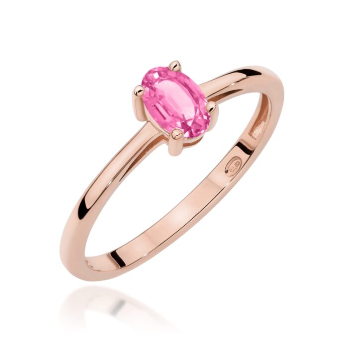 Inel Aur 14K W0685 Topaz Roz 0.50ct - Imagine 5
