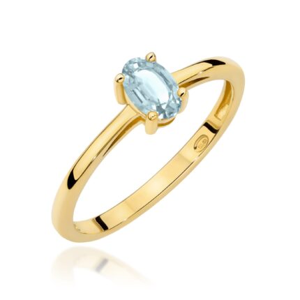 Inel Aur 14K W0685 Aquamarin 0.35ct