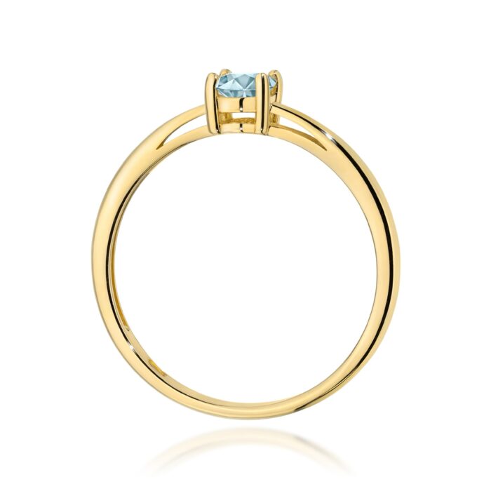 Inel Aur 14K W0685 Aquamarin 0.35ct - Imagine 3