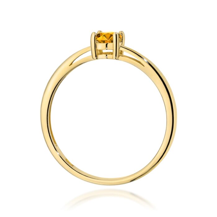 Inel Aur 14K W0685 Citrin 0.60ct - Imagine 3