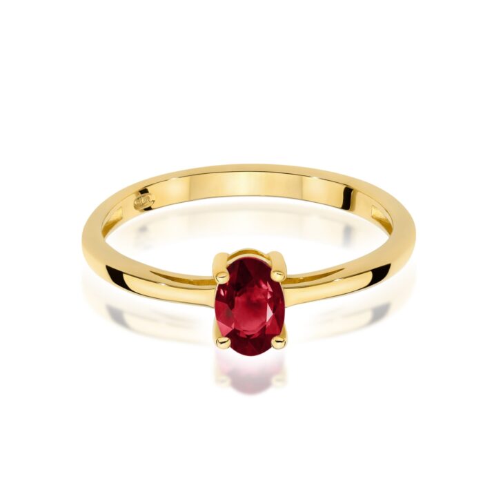 Inel Aur 14K W0685 Granat 0.50ct - Imagine 2