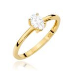 Inel Aur 14K W0685 Safir Alb 0.50ct