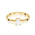 Inel Aur 14K W0685 Safir Alb 0.50ct - Imagine 2