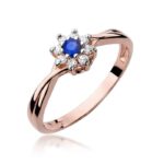 Inel Aur 14k cu Safir 0.15 ct - Imagine 8