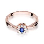 Inel Aur 14k cu Safir 0.15 ct - Imagine 9