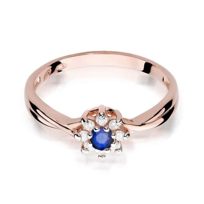 Inel Aur 14k cu Safir 0.15 ct - Imagine 9