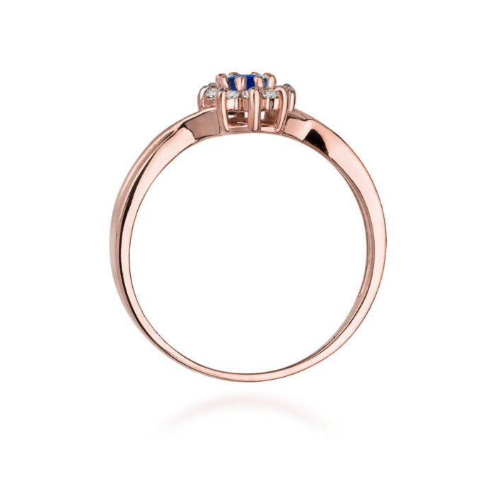 Inel Aur 14k cu Safir 0.15 ct - Imagine 10