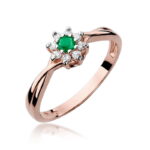 Inel Aur 14K cu Smarald 0.15 ct - Imagine 8