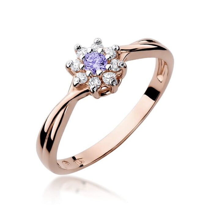 Inel Aur 14K cu Tanzanit 0.15 ct - Imagine 5