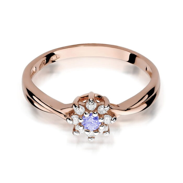 Inel Aur 14K cu Tanzanit 0.15 ct - Imagine 6