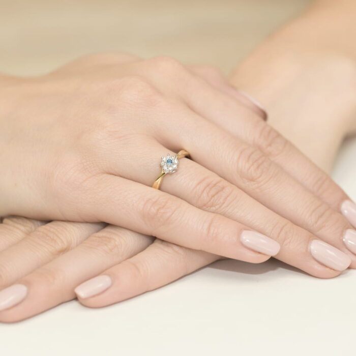Inel Aur 14K W072 Topaz 0.15ct - Imagine 4