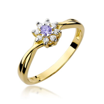 Inel Aur 14K cu Tanzanit 0.15 ct