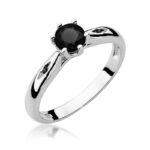 Inel Aur 14K W074 Diamant Negru 0.50ct - Imagine 9
