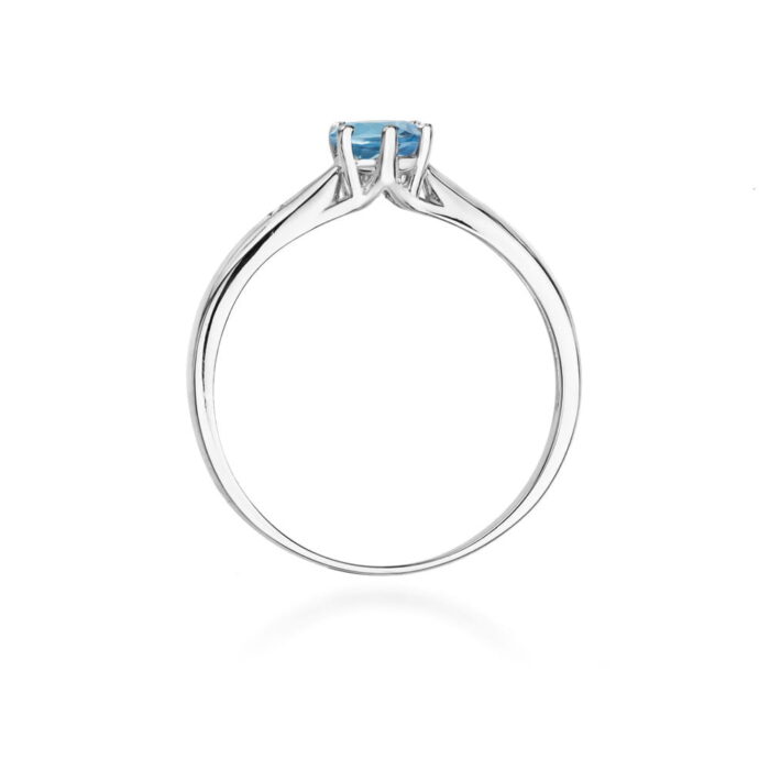 Inel Aur 14K W074 Topaz London Blue 0.50ct - Imagine 11