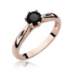 Inel Aur 14K W074 Diamant Negru 0.50ct - Imagine 5