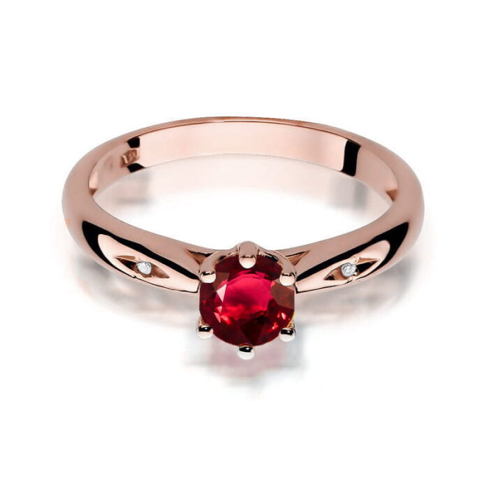 Inel Aur 14k cu Rubin 0.60 ct - Imagine 9