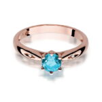 Inel Aur 14K cu Topaz 0.50 ct - Imagine 8