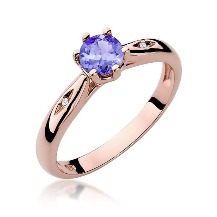 Inel Aur 14K cu Tanzanit 0.50 ct - Imagine 8