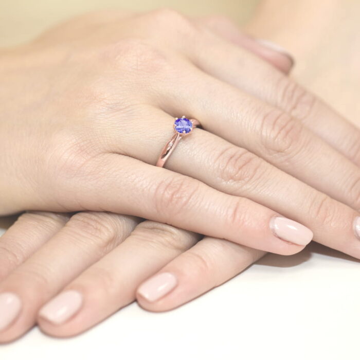 Inel Aur 14K cu Tanzanit 0.50 ct - Imagine 11