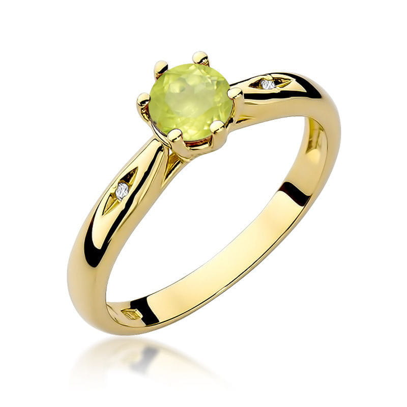 W074-Z-585-O0.60_1.jpg Inel Aur 14k cu Peridot 0.60 ct - Imagine 1