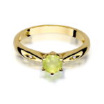 Inel Aur 14k cu Peridot 0.60 ct - Imagine 2
