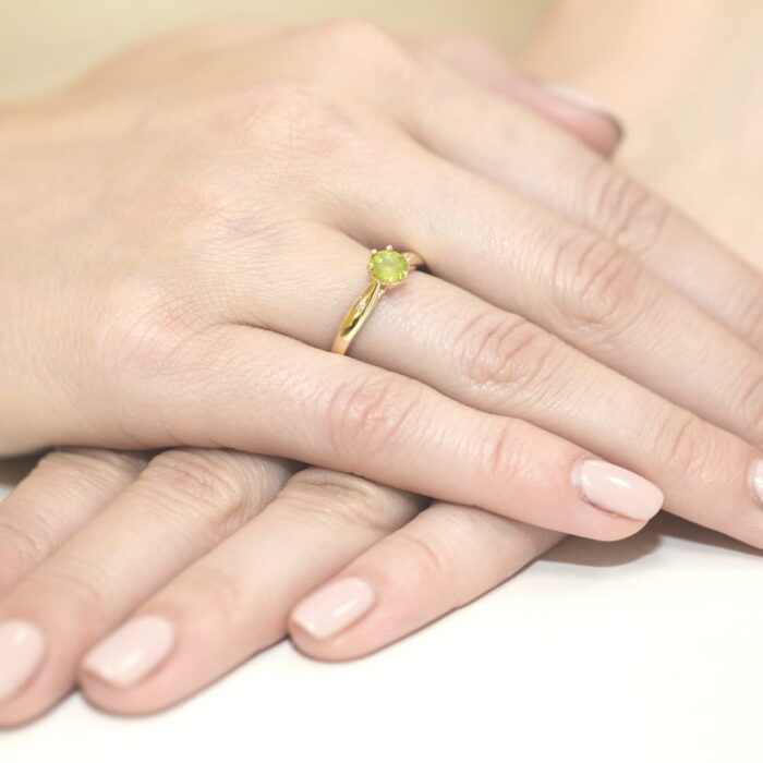 Inel Aur 14k cu Peridot 0.60 ct - Imagine 4